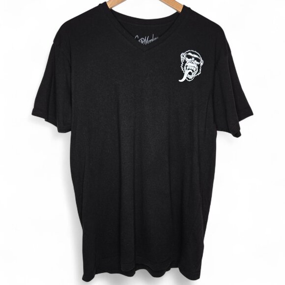 GasMonkey Garage Chunky Graphic V Neck Tee Men's Dallas Texas Custom Car Shop L - Picture 2 of 5